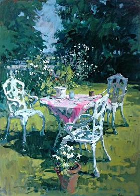 White Chairs at Belchester, 1997 (oil on canvas) 