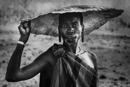 African tribe Mursi, Ethiopia