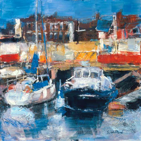 Lowestoft Harbour View (mixed media and collage on paper)  from Sylvia  Paul