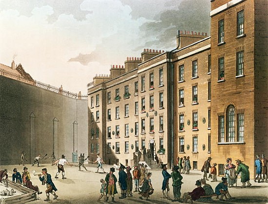The Fleet Prison from Ackermann''s ''Microcosm of London'', Volume II from T.(1756-1827) Rowlandson