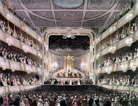 Covent Garden Theatre, 1808, from ''Ackermann''s Microcosm of London'' ; engraved by J. Bluck (fl.17 from T. Rowlandson
