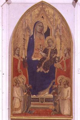 Madonna and Child Enthroned with SS. Mary Magdalene, Catherine of Alexandria and angels, 1355 (tempe from Taddeo Gaddi