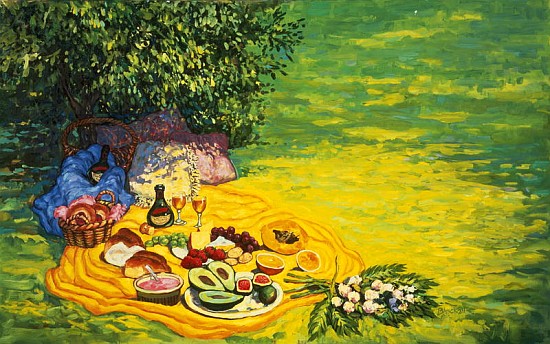 Golden Picnic, 1986 (oil on canvas)  from Ted  Blackall