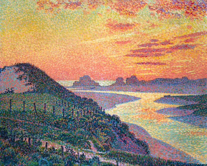 Sunset at Ambleteuse in the Pas de Calais. from Theo van Rysselberghe