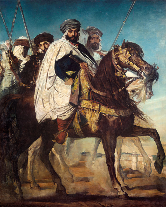 Ali-Ben-Hamet, Caliph of Constantine and Chief of the Haractas, followed by his Escort from Théodore Chassériau