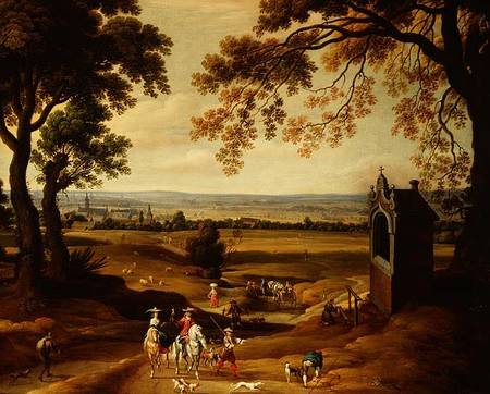 Landscape with Brussels in the distance from Theodore van Heil