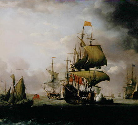 The Royal William returning to England (oil on canvas) from Thomas Allin