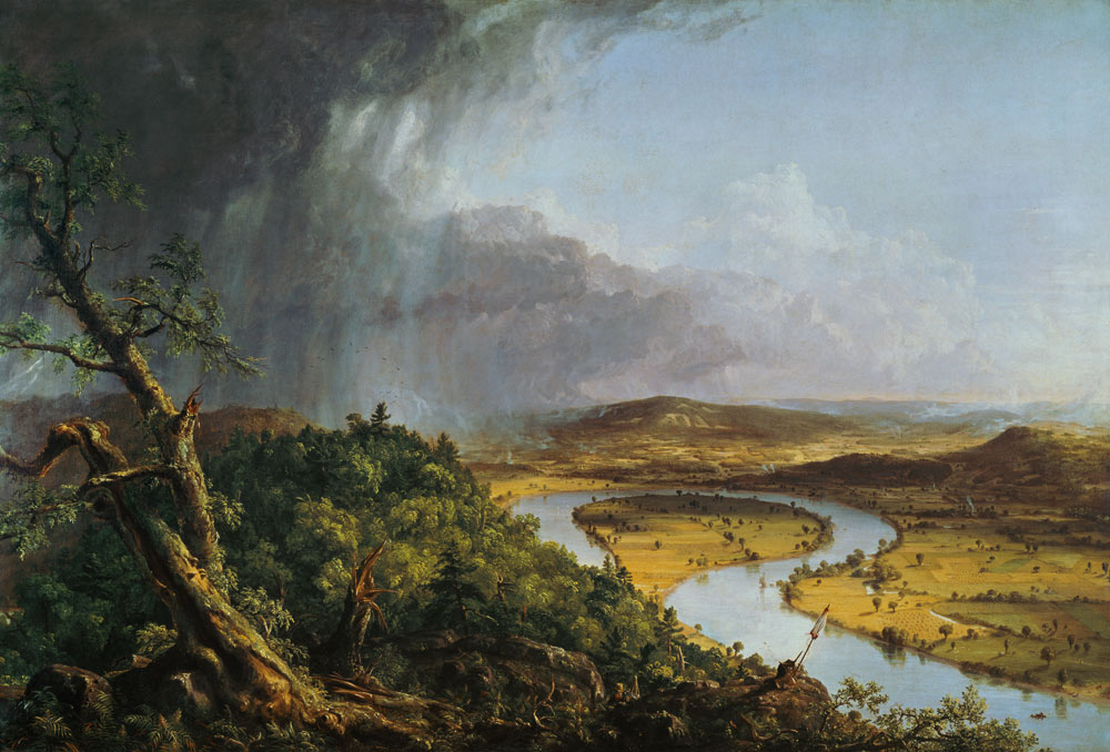 The the ox bend Connecticut River at Northampton from Thomas Cole