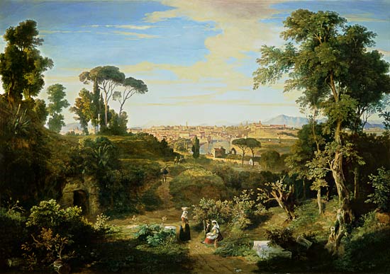 Look at Rome in the countryside of the Campagna from Thomas Dessoulavy