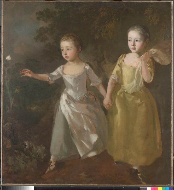 Margaret and Mary Gainsborough, the artist’s daughters, chasing a butterfly (Die Töchter des Künstle from Thomas Gainsborough