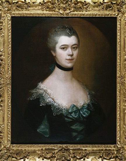 Portrait of the Countess of Sussex, bust length, in a blue dress with black facings from Thomas Gainsborough