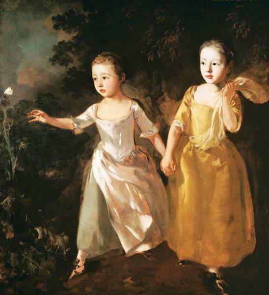The Painter's Daughters Chasing a Butterfly