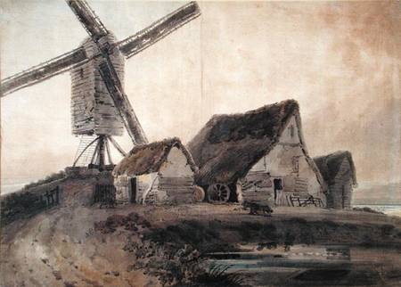 The Old Mill at Stanstead, Essex  on from Thomas Girtin