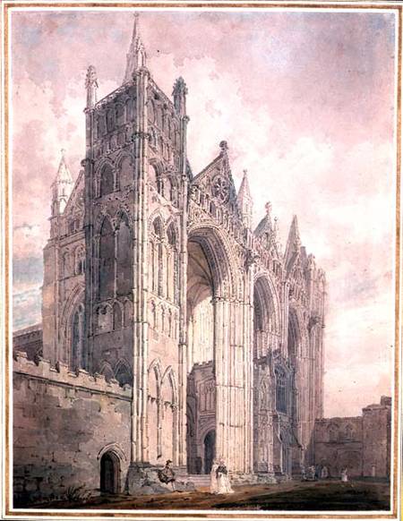 West Front of Peterborough Cathedral from Thomas Girtin