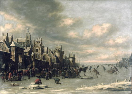 Winter Landscape (oil on canvas) from Thomas Heeremans