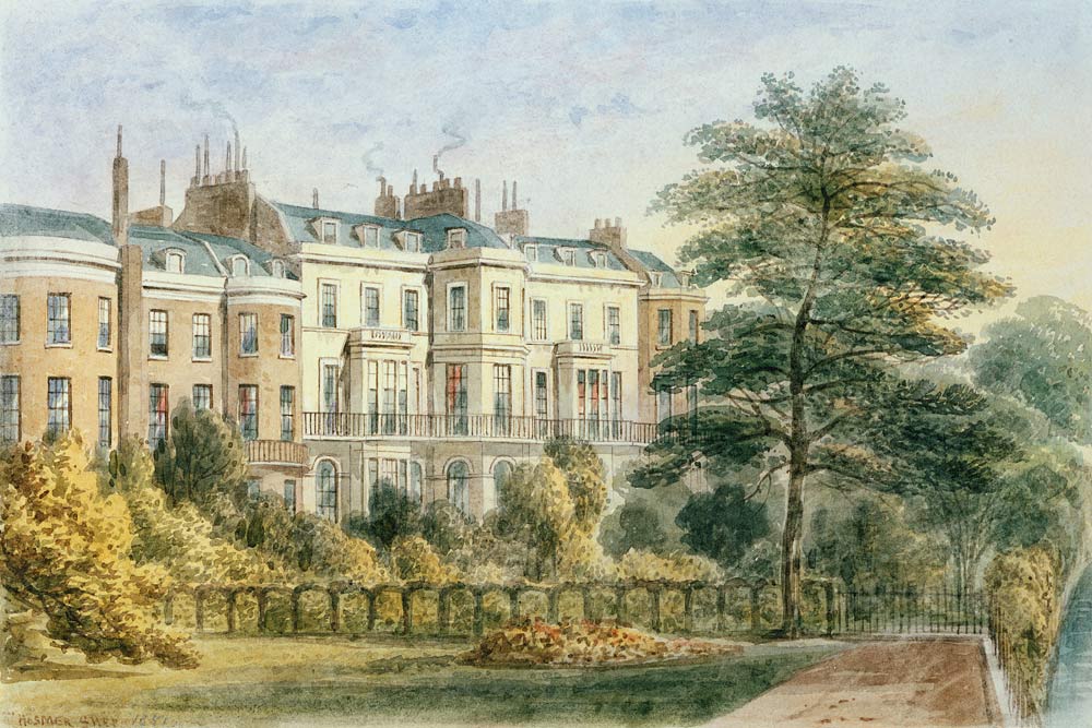 East front of Sir Robert Peel''s House in Privy Garden (1788-1850) 1851 from Thomas Hosmer Shepherd