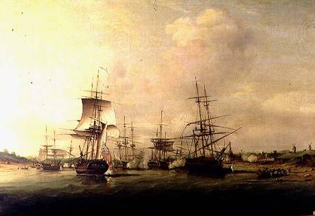 Action off the coast of France from Thomas Luny