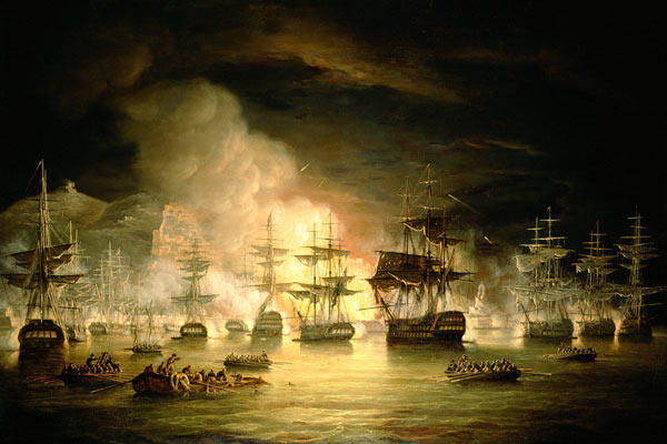 Bombardment of Algiers, August 1816 from Thomas Luny