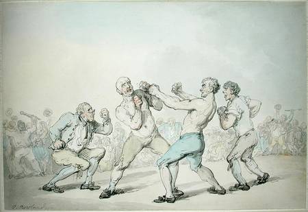 A Boxing Match (ink & w/c on paper) from Thomas Rowlandson