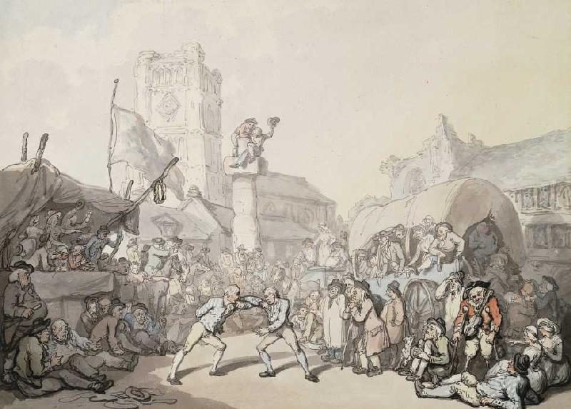 Ein Ringkampf in Cornwall. from Thomas Rowlandson