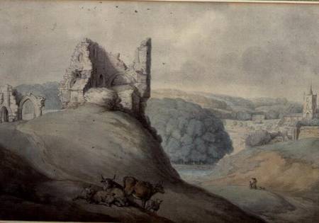 Harborough Castle, Yorkshire from Thomas Rowlandson