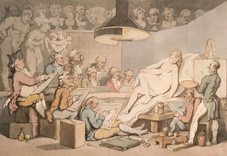 Life Class from Thomas Rowlandson