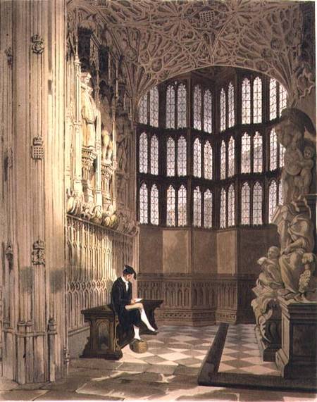 Henry the Seventh Chapel, plate R from 'Westminster Abbey' from Thomas Uwins