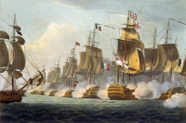 Battle of Trafalgar, October 21st 1805, from 'The Naval Achievements of Great Britain' by James Jenk from Thomas Whitcombe
