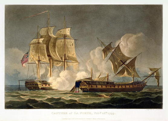 Capture of La Forte, February 28th 1799, engraved by Thomas Sutherland for J. Jenkins's 'Naval Achie from Thomas Whitcombe