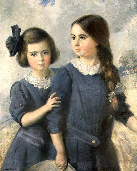 Portrait of Gwynneth and Norah Langton Thompson from Thomas William Roberts