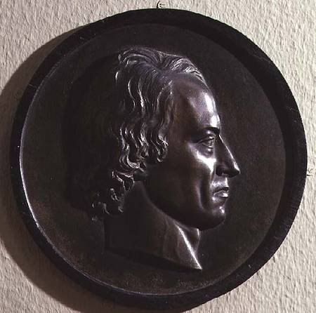 Portrait medallion of Alfred Lord Tennyson (1809-92) from Thomas Woolner