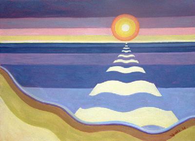 Evening Sun, 2003 (oil on canvas) 