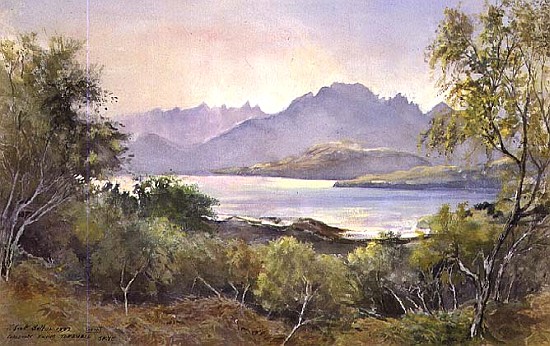 The Cuillins from Tokavaig, Skye, 1992 (w/c)  from Tim  Scott Bolton