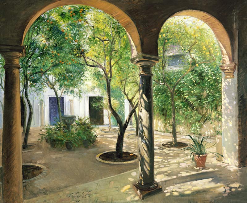 Shaded Courtyard, Vianna Palace, Cordoba (oil on canvas)  from Timothy  Easton