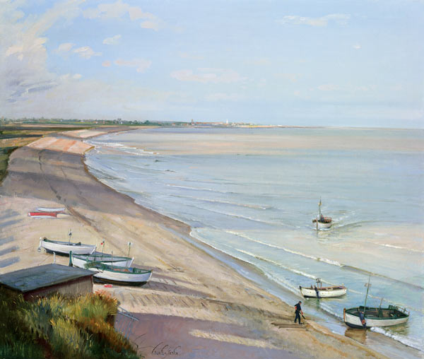 Bringing the Catch Ashore (oil on canvas)  from Timothy  Easton