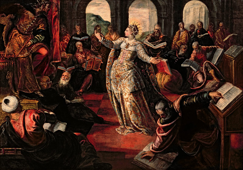 The dispute of Catherine of Alexandria with the philosophers from Jacopo Robusti Tintoretto