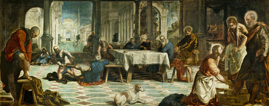 Christ Washing the Disciples' Feet from Jacopo Robusti Tintoretto