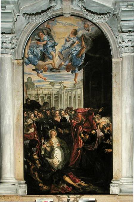 Saint Agnes revives the son of the Prefect of Rome from Jacopo Robusti Tintoretto