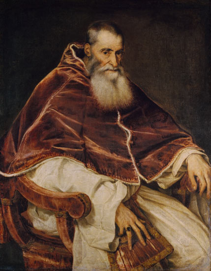 Pope Paul III without a Cap from Tizian (aka Tiziano Vercellio)