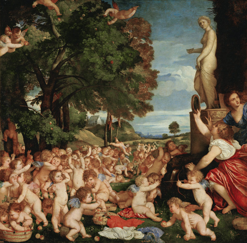 Das Venusfest from Tizian (aka Tiziano Vercellio)