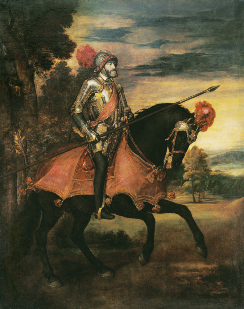 Equestrian Portrait of Charles V from Tizian (aka Tiziano Vercellio)