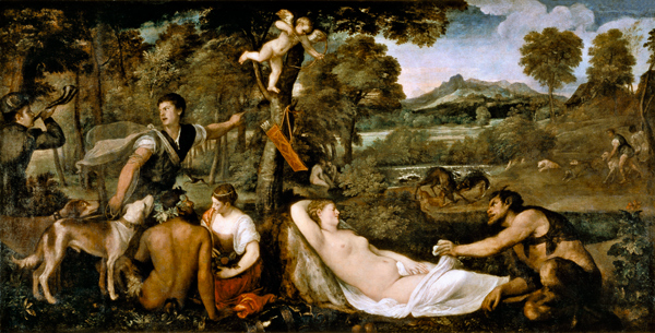 Pardo Venus or Jupiter and Antiope from Tizian (aka Tiziano Vercellio)