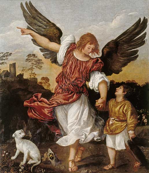 Tobias and the Angel from Tizian (aka Tiziano Vercellio)
