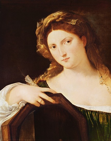 Detail of Allegory of Vanity, or Young Woman with a Mirror, c.1515 from Tizian (aka Tiziano Vercellio)