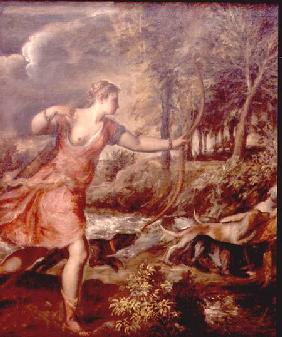 The Death of Actaeon, detail of Diana