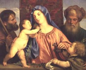 Madonna of the Cherries with Joseph, St. Zacharias and John the Baptist