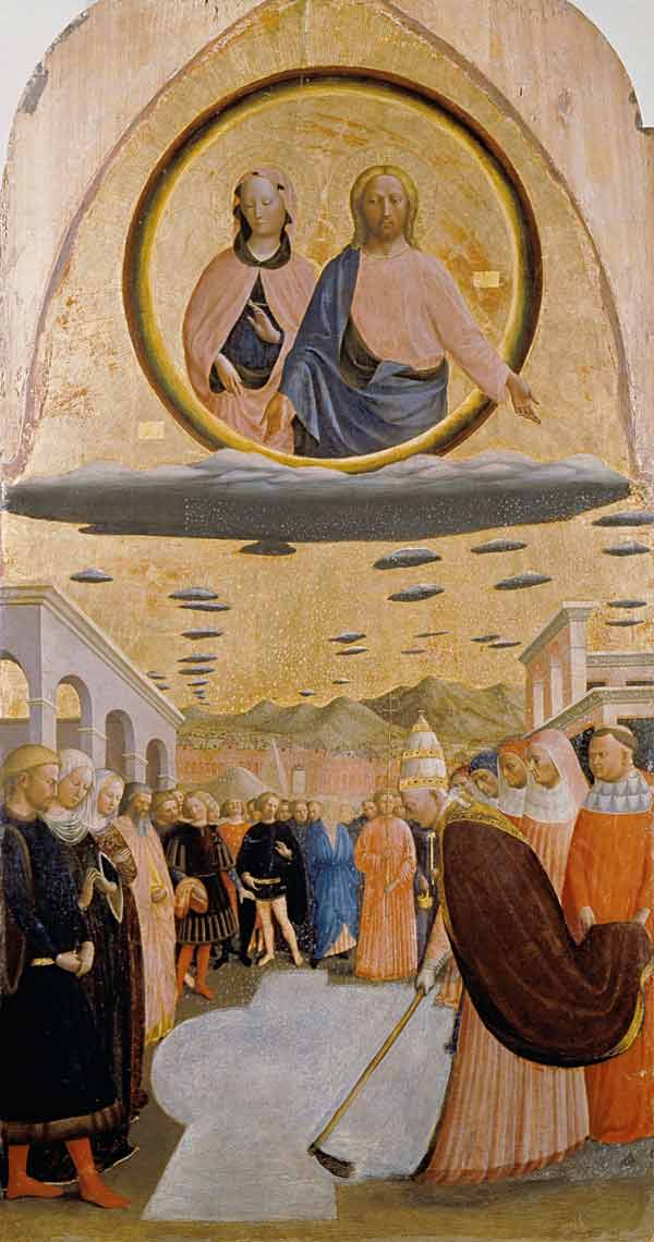 Pope Liberius (r.352-66) Founding the Basilica of Santa Maria della Neve from Tommaso Masolino da Panicale