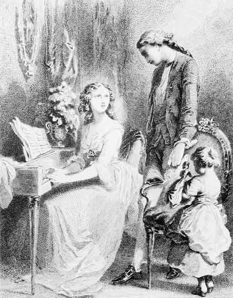Illustration from ''The Sorrows of Werther'' Johann Wolfgang Goethe (1749-1832) from Tony Johannot