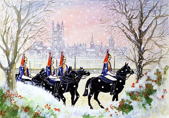 The Household Cavalry, 2005 (w/c on paper)  from Tony  Todd