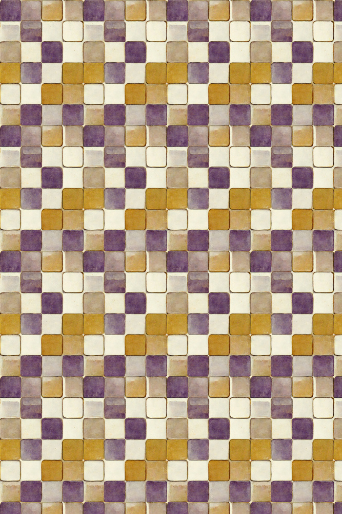 Purple and Ochre Tile Pattern from Treechild